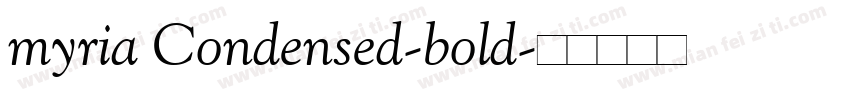 myria Condensed-bold字体转换